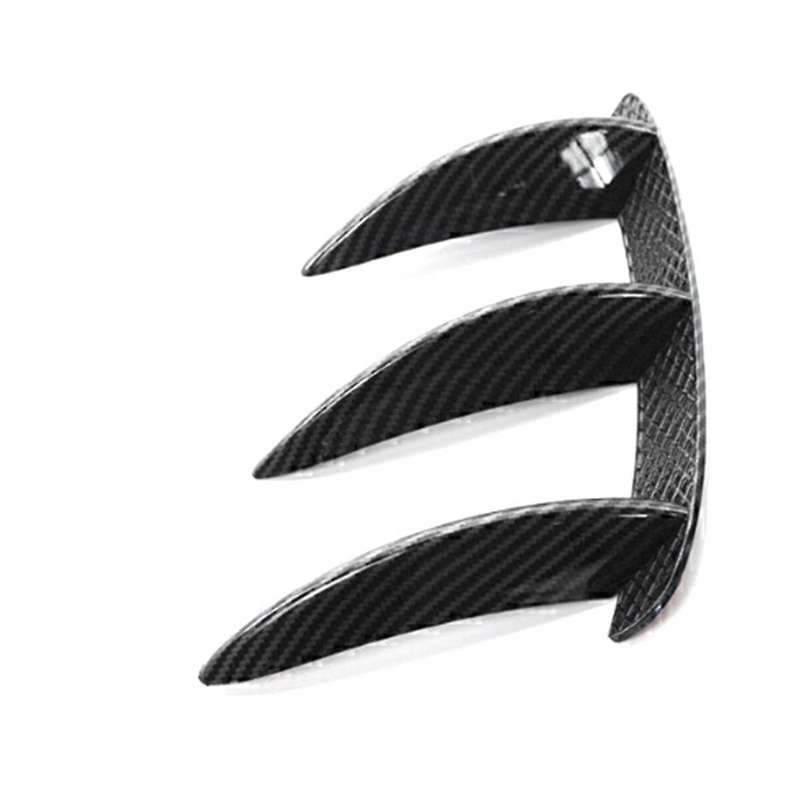 Car Carbon Fiber Rear Bumper Spoiler Side Air Outlet Wing Canard Fin for A Class W176 A200 A260 For