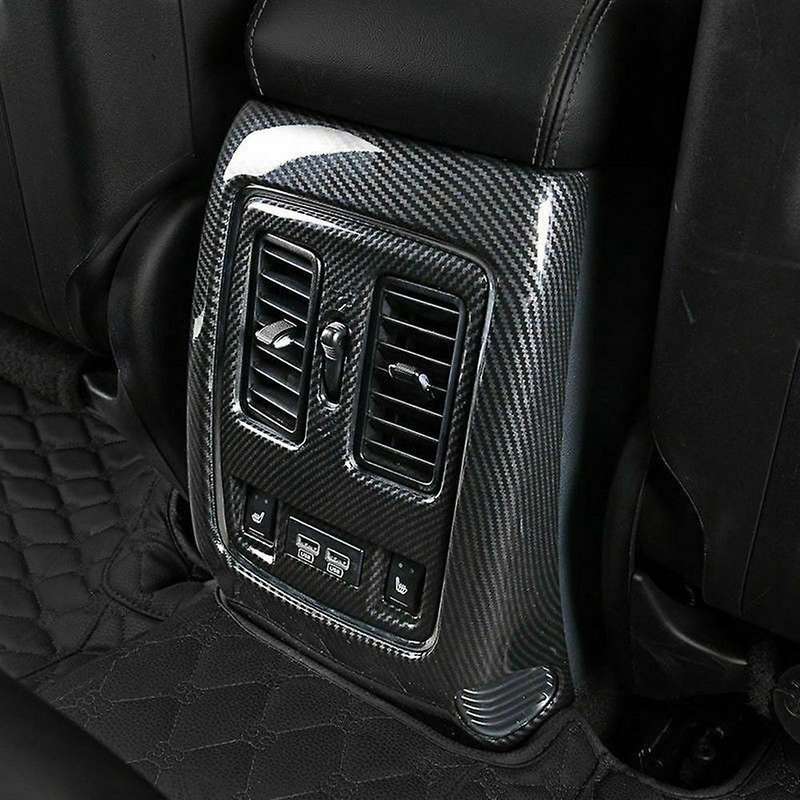 Car Carbon Fiber Rear Air Vent Outlet Cover Trim Decor for Grand 2011+