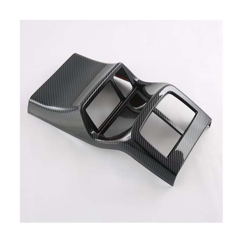 Car Carbon Fiber Rear Air Condition Vent Outlet Frame Anti-kick Panel Cover Trim for Seltos 2022 20