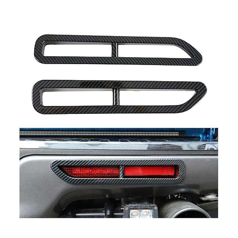Car Carbon Fiber Rear Tail Fog Light Lamp Frame Cover Trim for 2017-2019