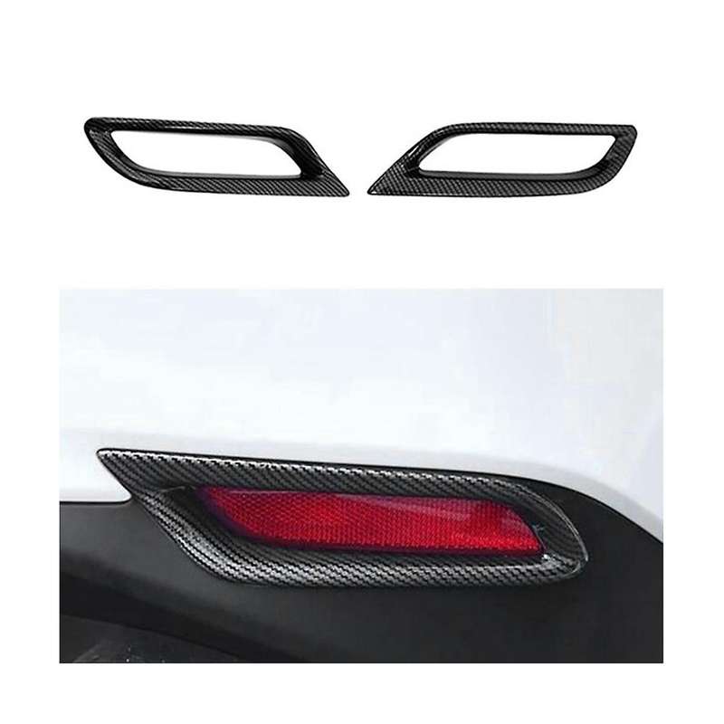Car Carbon Fiber Rear Tail Fog Light Lamp Frame Cover Trim for L/le/xle 2018-2020