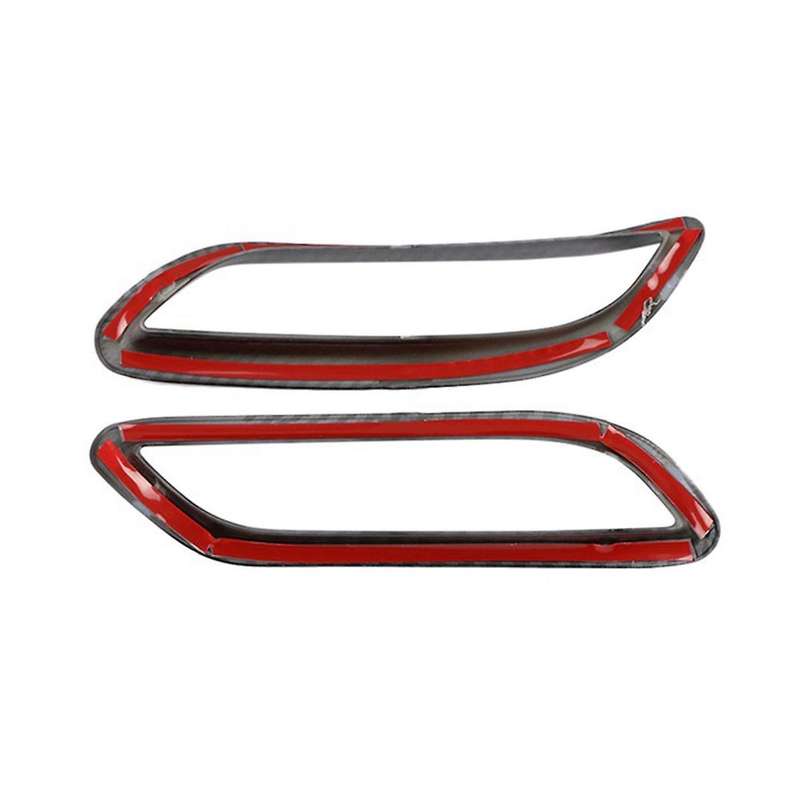 Car Carbon Fiber Rear Tail Fog Light Lamp Frame Cover Trim for L/le/xle 2018-2020