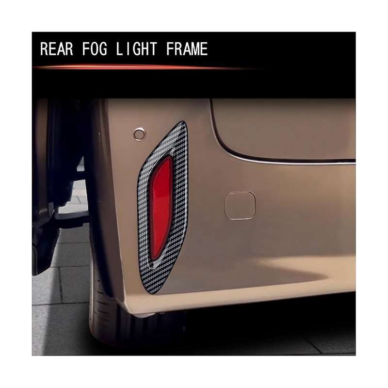 Car Carbon Fiber Rear Tail Fog Light Lamp Frame Cover Trim for Alphard 40 Series 2023+ Car Accessori