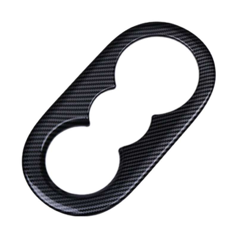 Car Carbon Fiber Rear Water Cup Holder Trim Sticker for 2018-2019