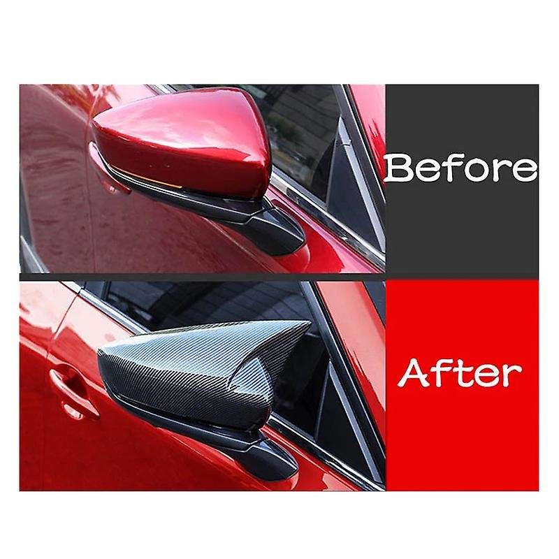 Car Carbon Fiber Rear View Mirror Cover Side Mirror Trim for CX30 -30 2020 2021