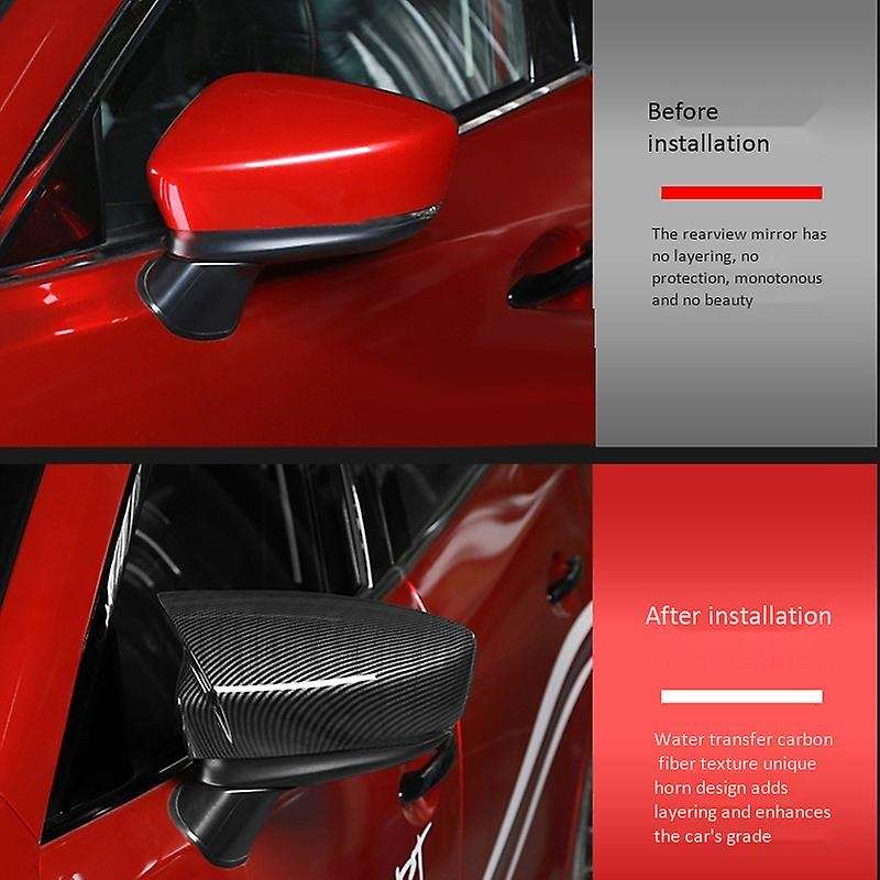 Car Carbon Fiber Rear View Mirror Cover Side Mirror Trim for 6 Atenza 2018 2019 2020