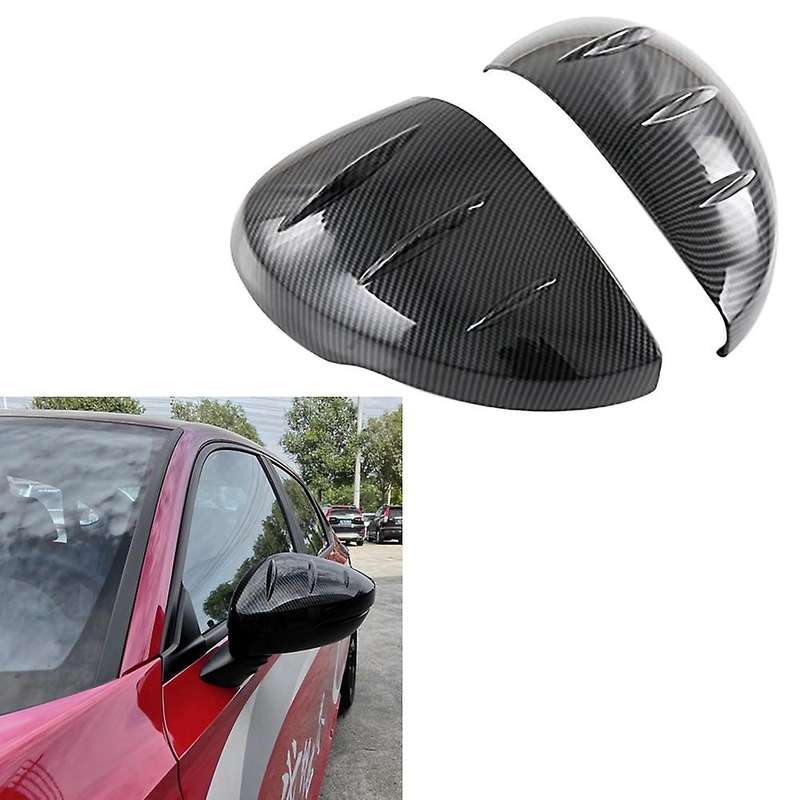 Car Carbon Fiber Rear View Rearview Side Glass Mirror Cover Trim Frame Side Mirror Caps for 11Th 202