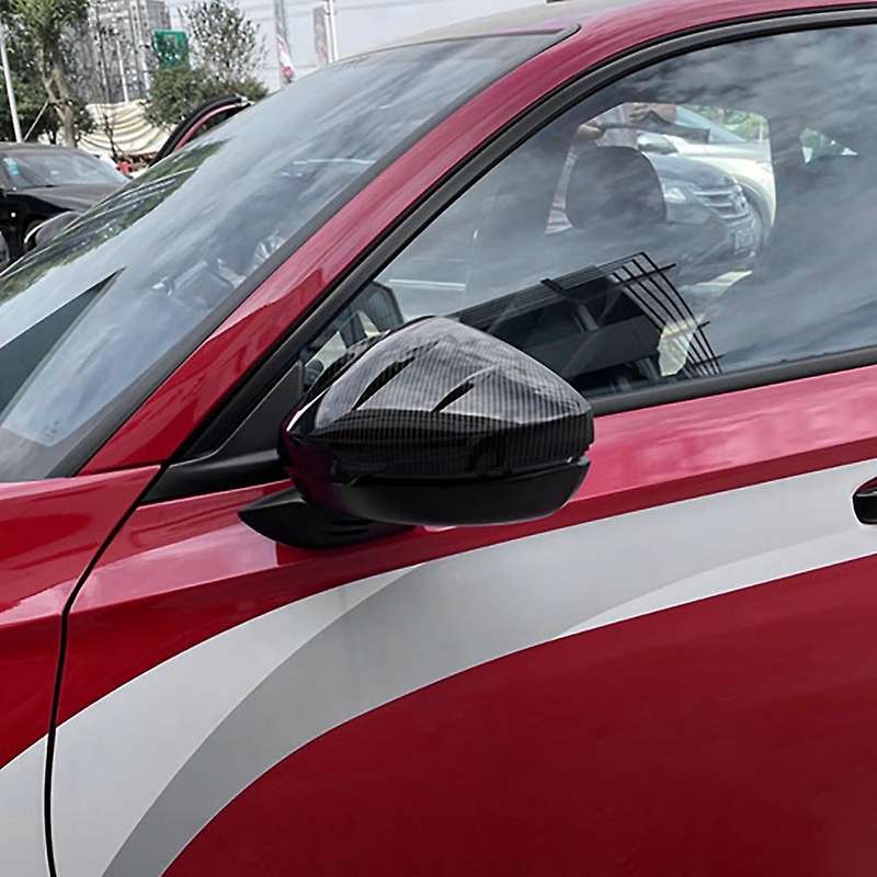 Car Carbon Fiber Rear View Rearview Side Glass Mirror Cover Trim Frame Side Mirror Caps for 11Th 202