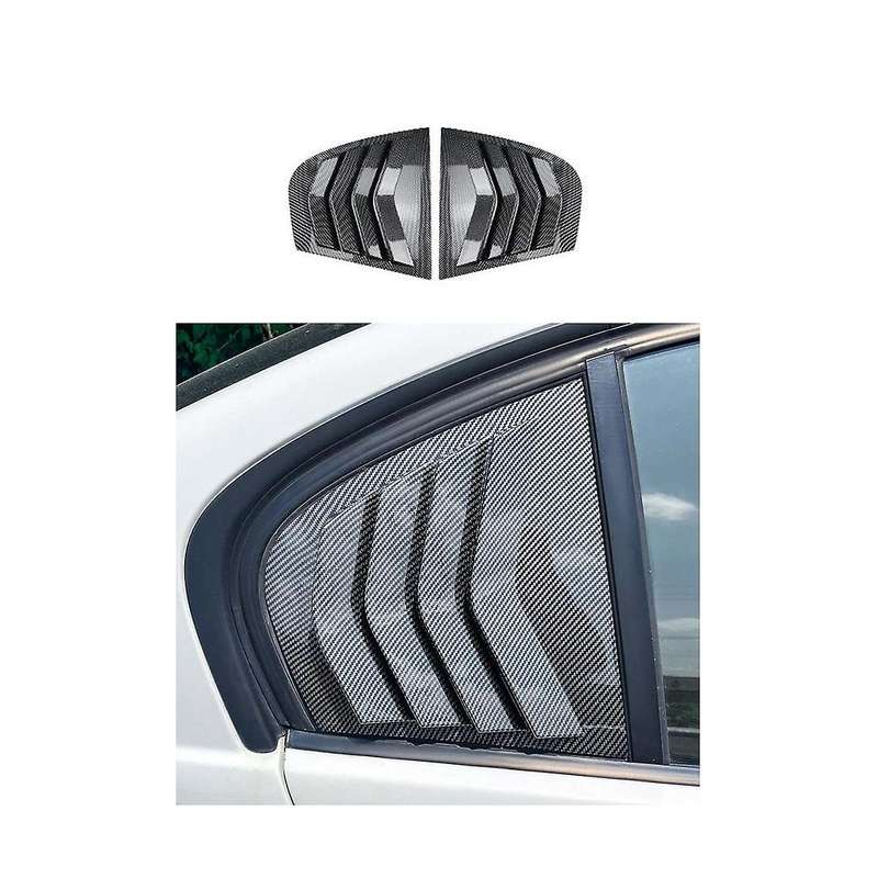 Car Carbon Fiber Rear Windows Triangle Louver Cover Sticker for 3series E90 320i 330i M3 2005-2011