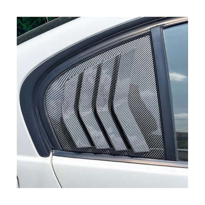 Car Carbon Fiber Rear Windows Triangle Louver Cover Sticker for 3series E90 320i 330i M3 2005-2011