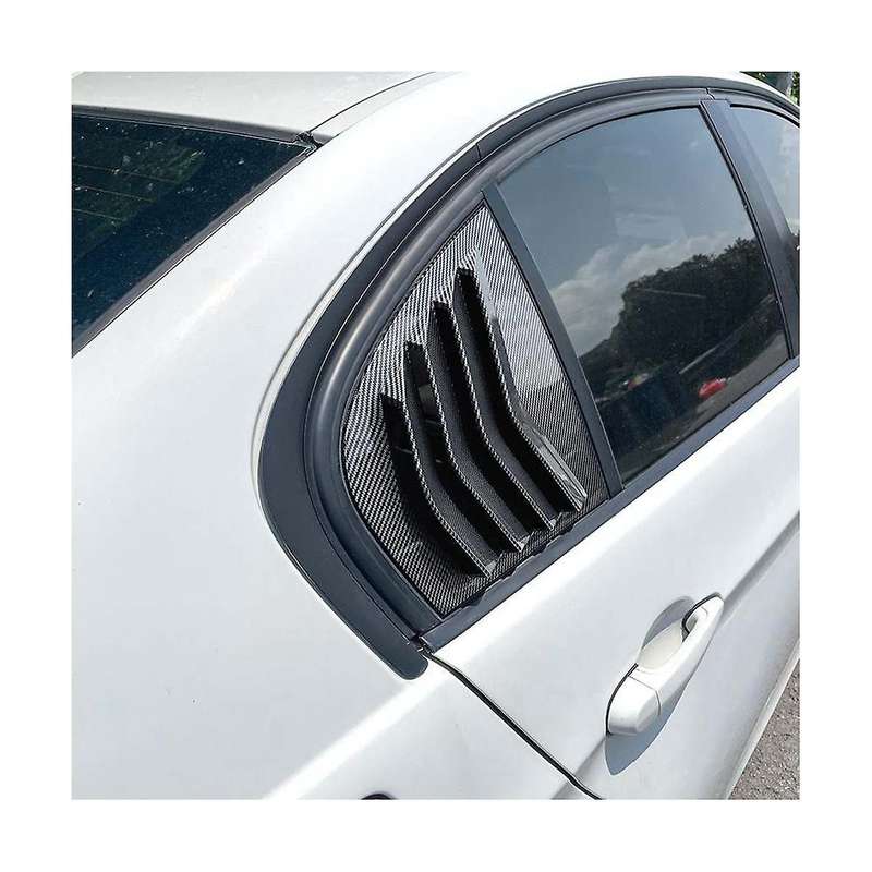 Car Carbon Fiber Rear Windows Triangle Louver Cover Sticker for 3series E90 320i 330i M3 2005-2011