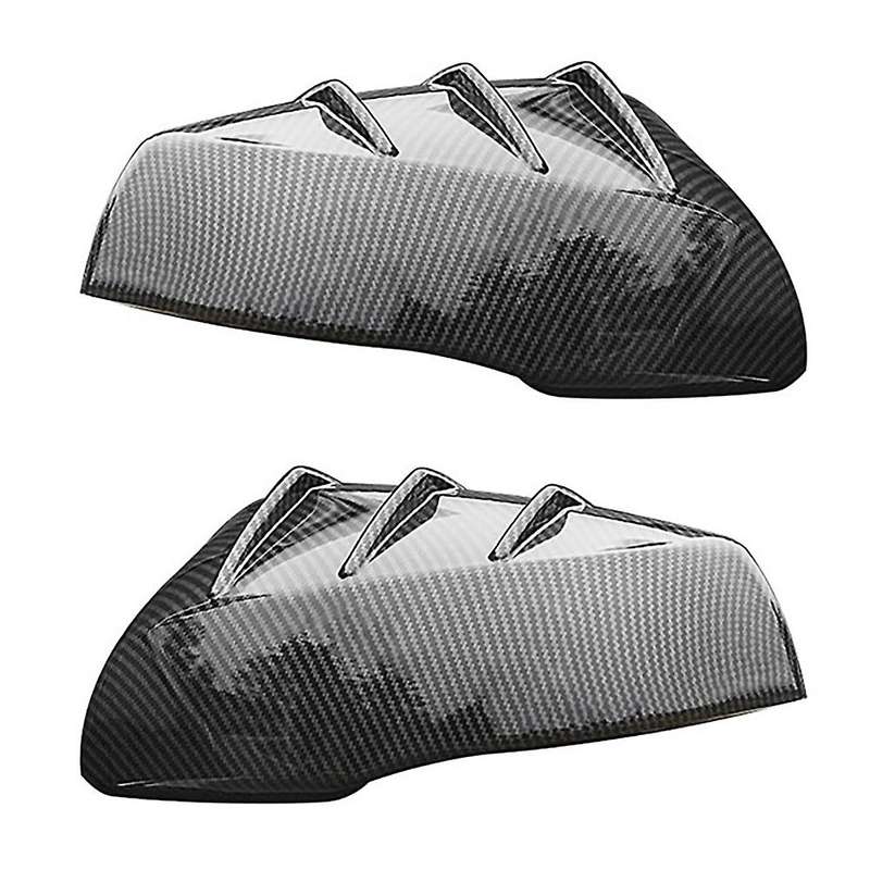 Car Carbon Fiber Rear View Rearview Side Glass Mirror Cover Trim Frame Side Mirror Caps for Alphard