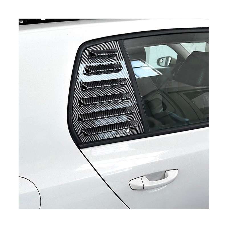 Car Carbon Fiber Rear Windows Triangle Louver Cover Stickers for Golf 6 Mk6 2008-2012 Cover