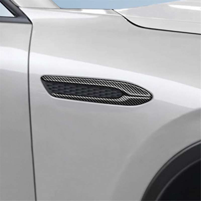 Car Carbon Fiber Side Wing Emblem Cover Trim Stickers Car Exterior Styling Side Wing for -60 2022+ R