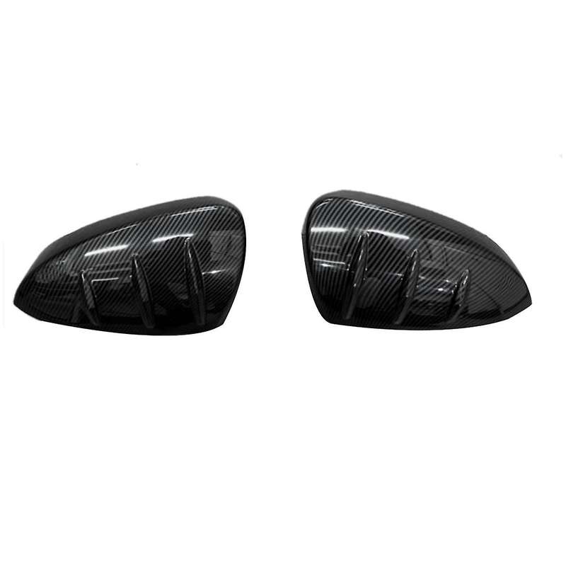 Car Carbon Fiber Reversing Mirror Shell Rearview Mirror Cover Reflector Rear Cover Shell for Yaris 2