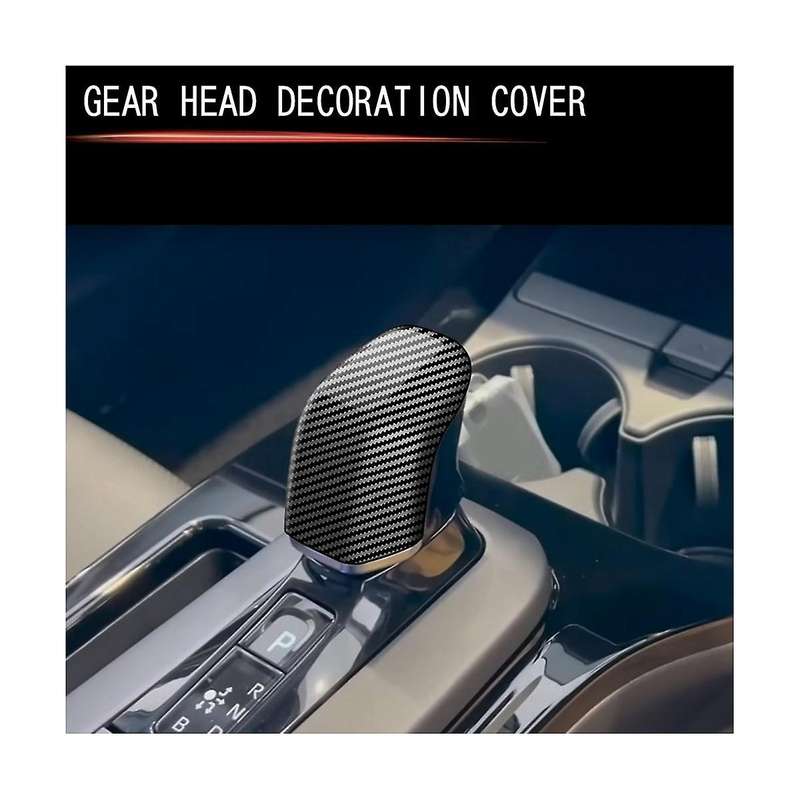 Car Carbon Fiber Shift Knob Cover Gear Head Cover Trim for Prius 60 Series 2020-2023 Interior Acces