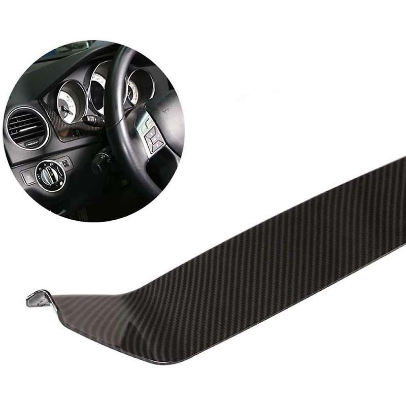 Car Carbon Fiber Steering Wheel Dashboard Panel Cover Frame Trim for C Class W204 2011 2012 2013
