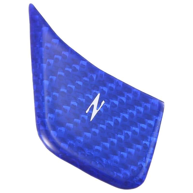 Car Carbon Fiber Steering Wheel Button Sticker Trim Cover for C8 2020-2023 Blue Heated Button Decal