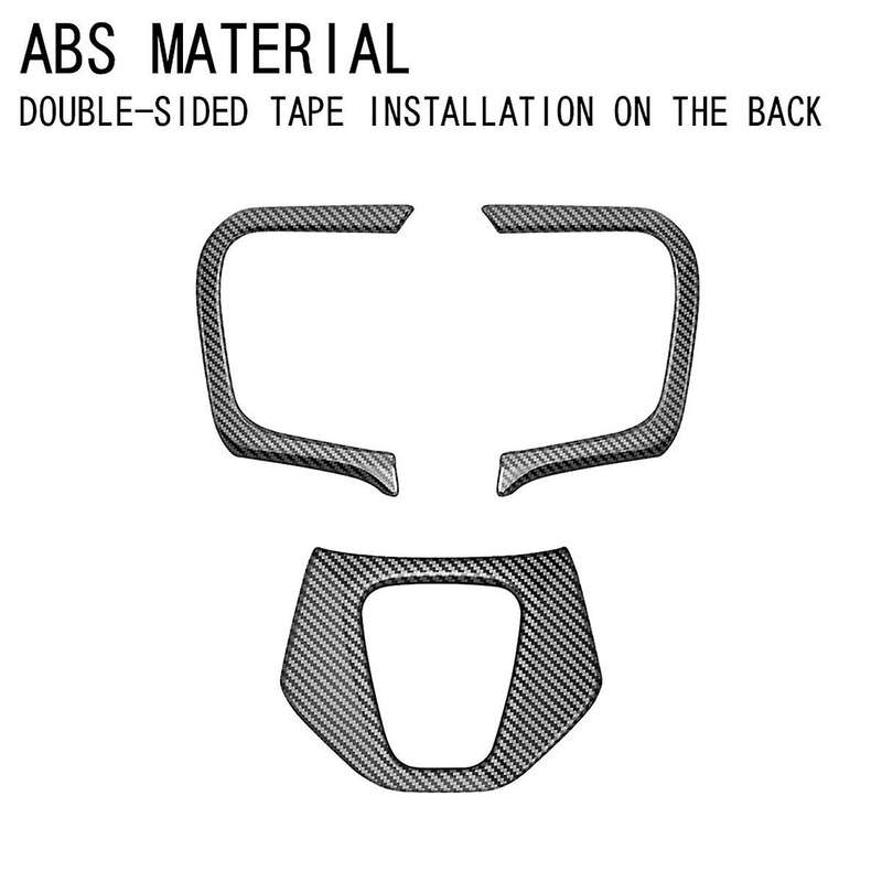 Car Carbon Fiber Steering Wheel Trim Frame Cover Sticker Car Inner Accessories for Alphard 40 Series