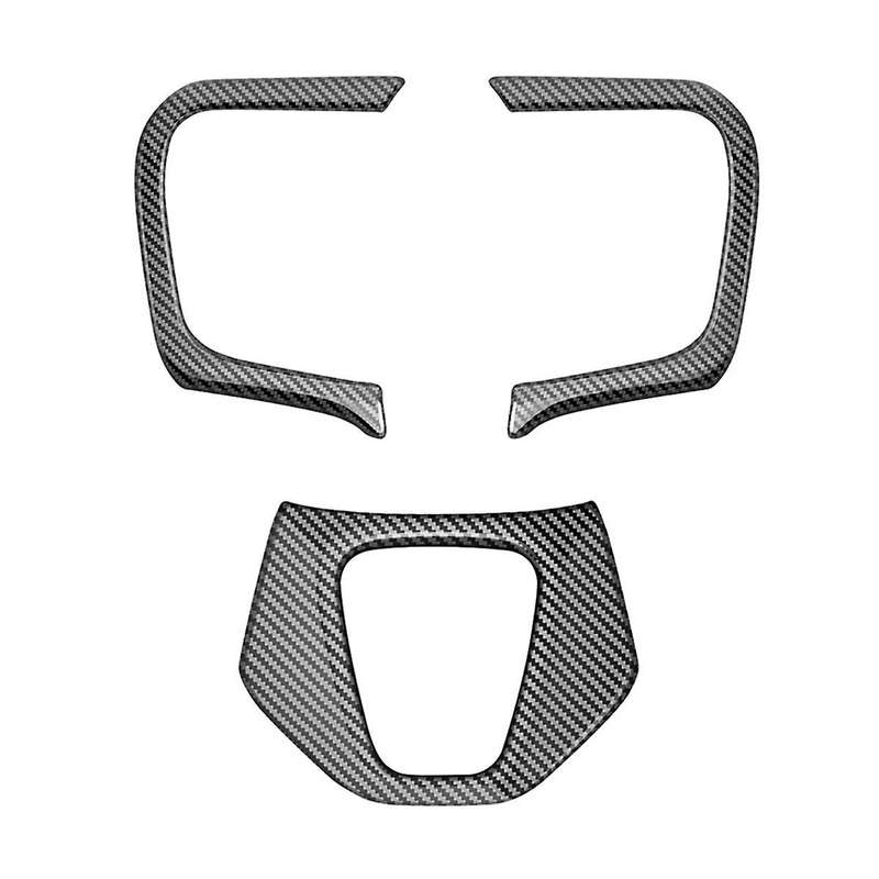 Car Carbon Fiber Steering Wheel Trim Frame Cover Sticker Car Inner Accessories for Alphard 40 Series