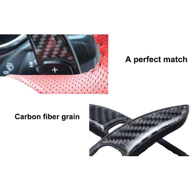 Car Carbon Fiber Steering Wheel Shift Paddle Shifter Extension Gear Kit for 2015-2020 Accessories,Bl