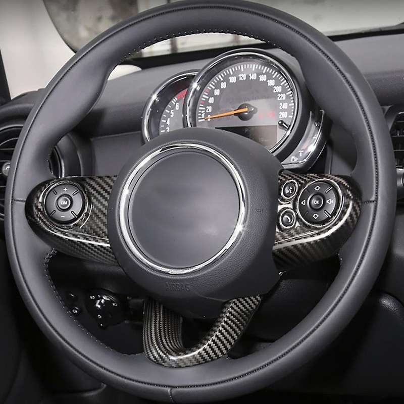 Car Carbon Fiber Steering Wheel Trim Cover Panel Sticker for F54 F55 F56 F57 F60