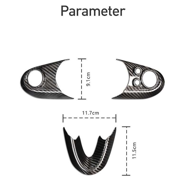 Car Carbon Fiber Steering Wheel Trim Cover Panel Sticker for F54 F55 F56 F57 F60