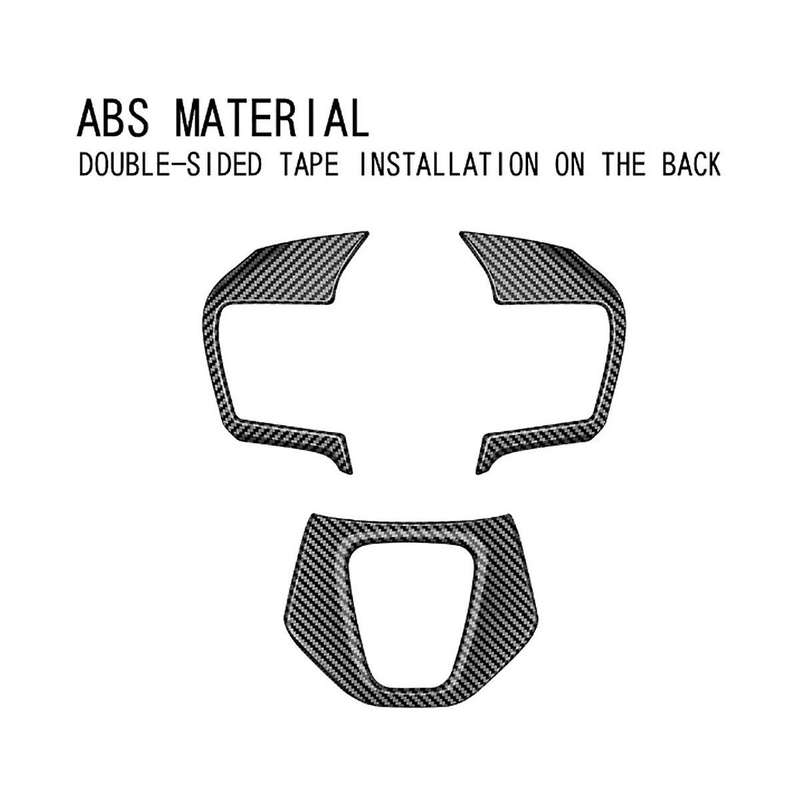 Car Carbon Fiber Steering Wheel Trim Frame Cover Sticker Car Inner Accessories for Alphard 40 Series