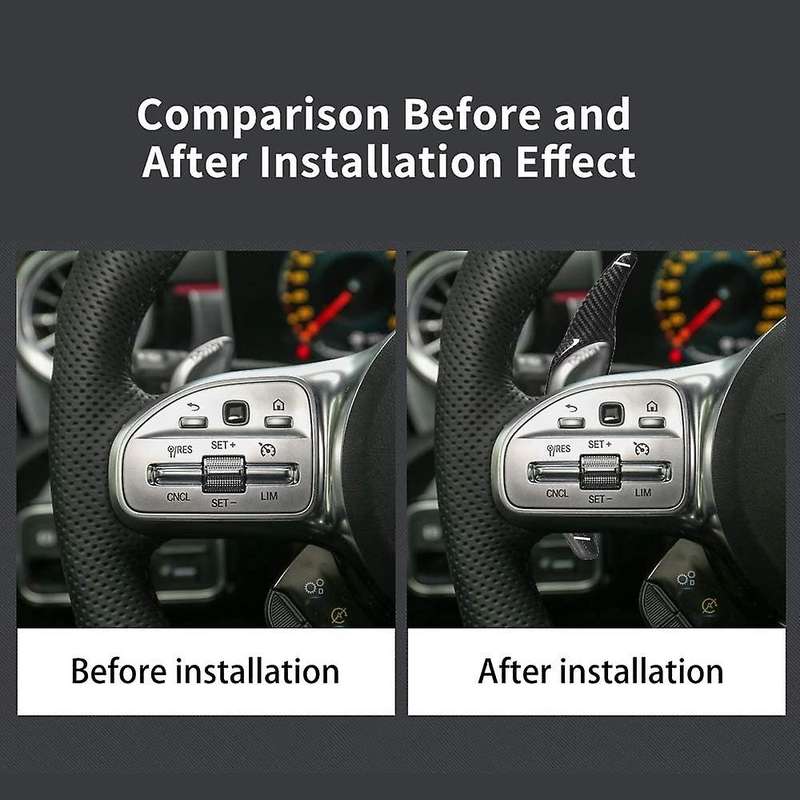 Car Carbon Fiber Steering Wheel Shifter Gear Paddle Extension Fit for A45 C63 2015-2018 Accessories