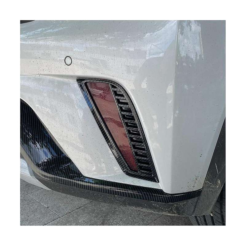 Car Carbon Fiber Style Rear Fog Light Lamp Frame Trim Stick for Dolphin Atto1 EA1 2022 2023