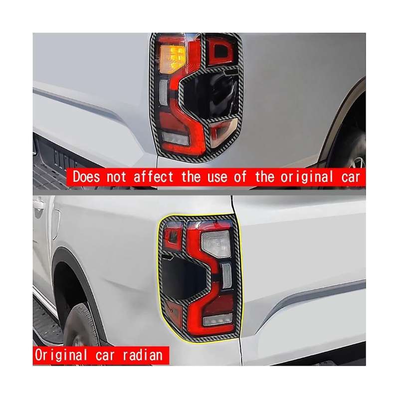 Car Carbon Fiber Style Rear Fog Light Lamp Frame Trim Stick for 2023+ Car Accessories