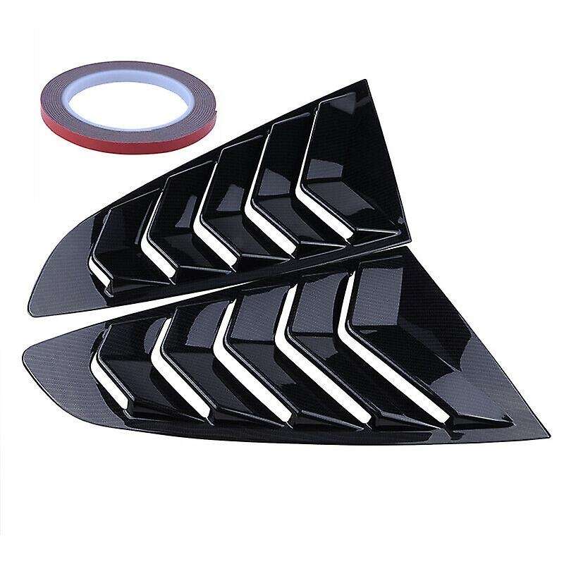 Car Carbon Fiber Vent Side Window Louver Cover ABS for 2015-2017