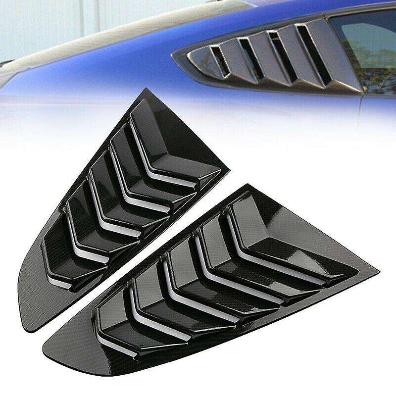 Car Carbon Fiber Vent Side Window Louver Cover ABS for 2015-2017