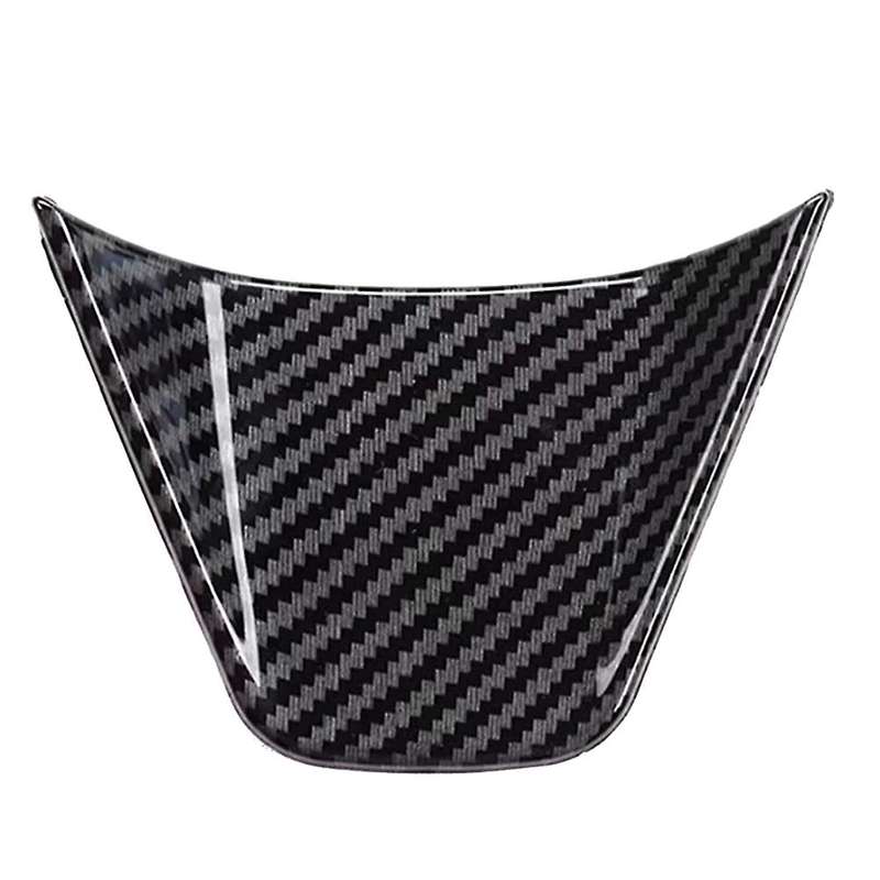 Car Carbon Fiber U-Shaped Stainless Steel Decorative Patch Steering Wheel Cover Trim for 8Th 2018-20