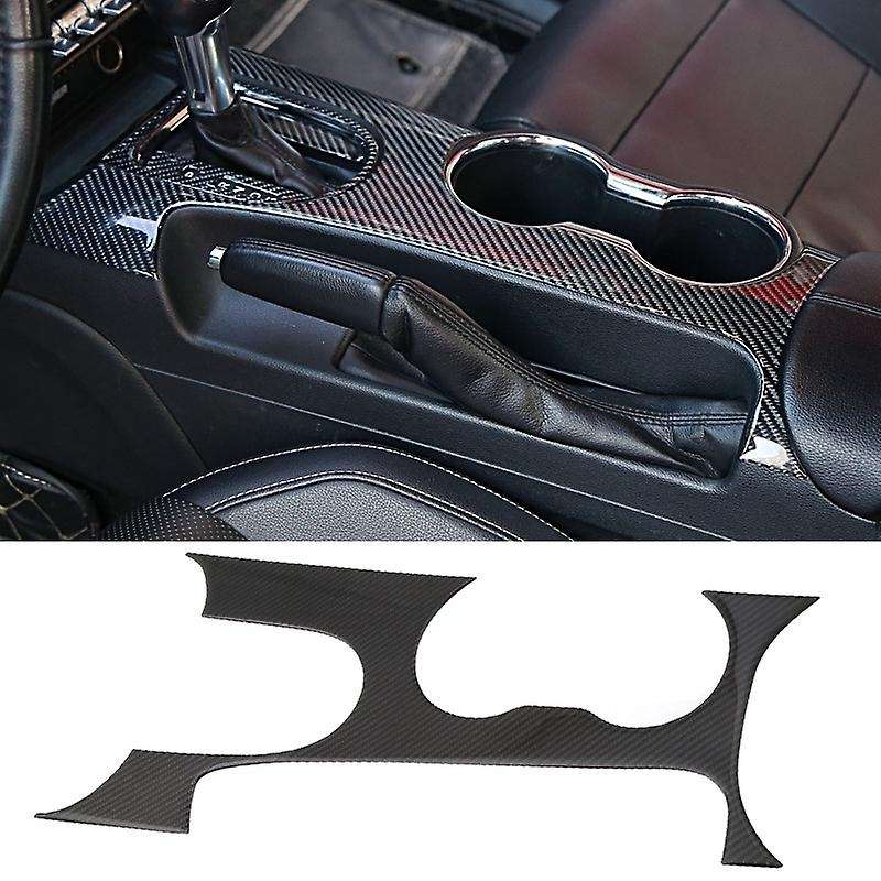 Car Carbon Fiber Transmission Water Cup Holder Decoration Sticker Cover for 2015-2019