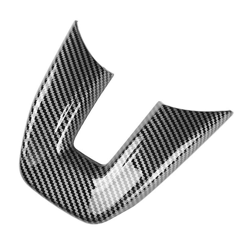 Car Carbon Fiber V Style Steering Wheel Panel Cover Trim Decoration