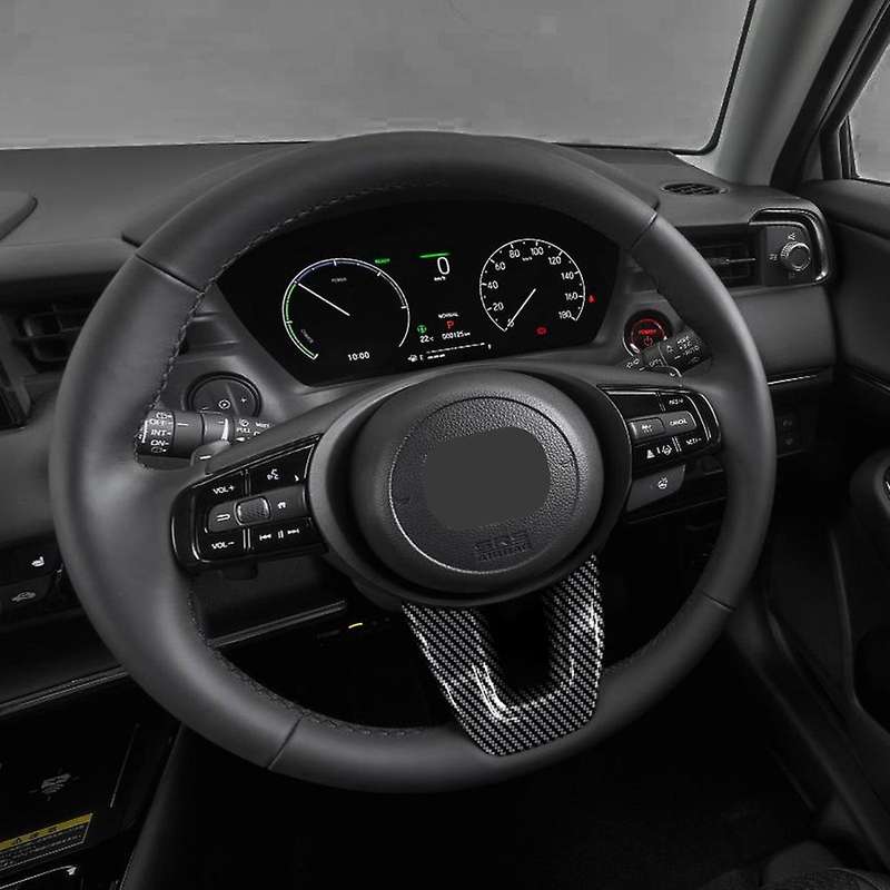Car Carbon Fiber V Style Steering Wheel Panel Cover Trim Decoration