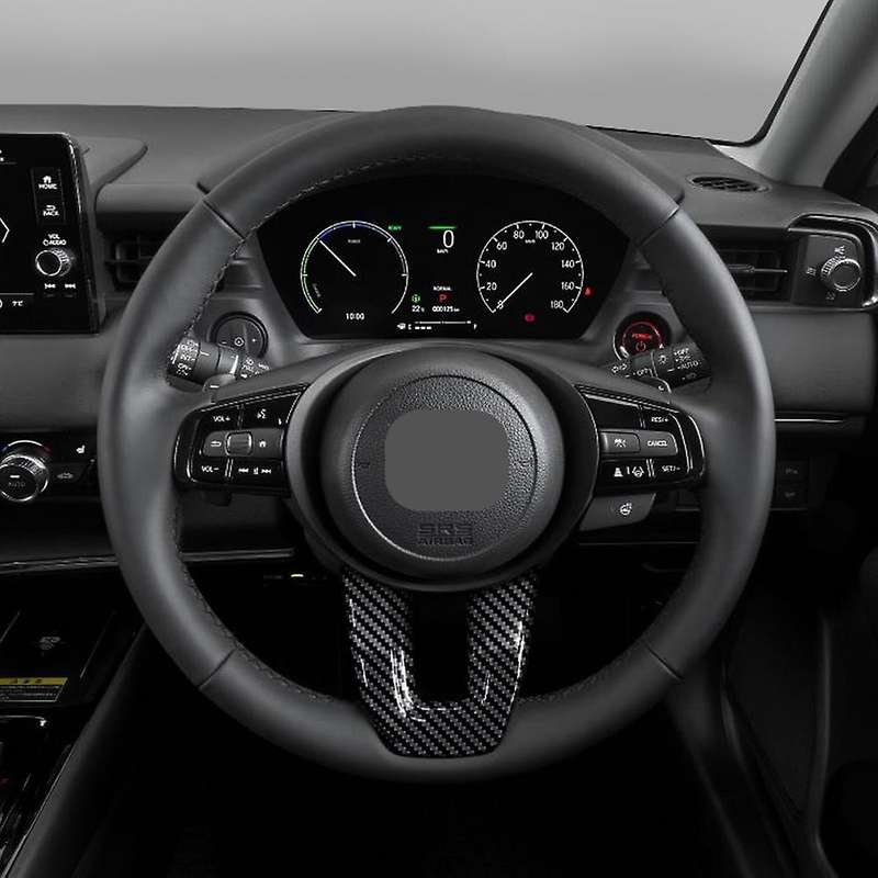 Car Carbon Fiber V Style Steering Wheel Panel Cover Trim Decoration