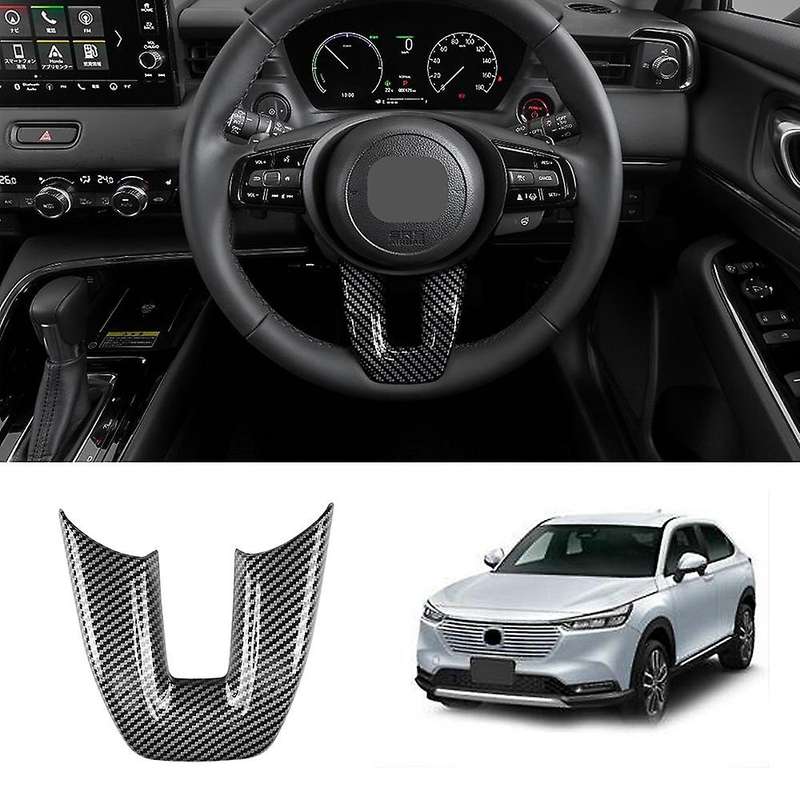Car Carbon Fiber V Style Steering Wheel Panel Cover Trim Decoration