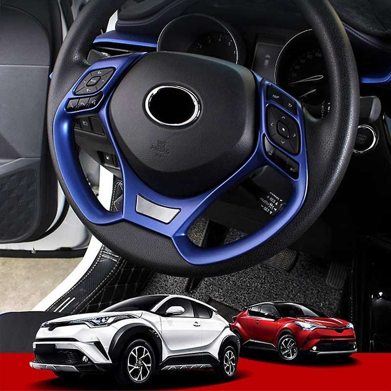 Car Carbon Fiber Styling Steering Wheel Cover Trim Interior Button Decoration for 2016-2019