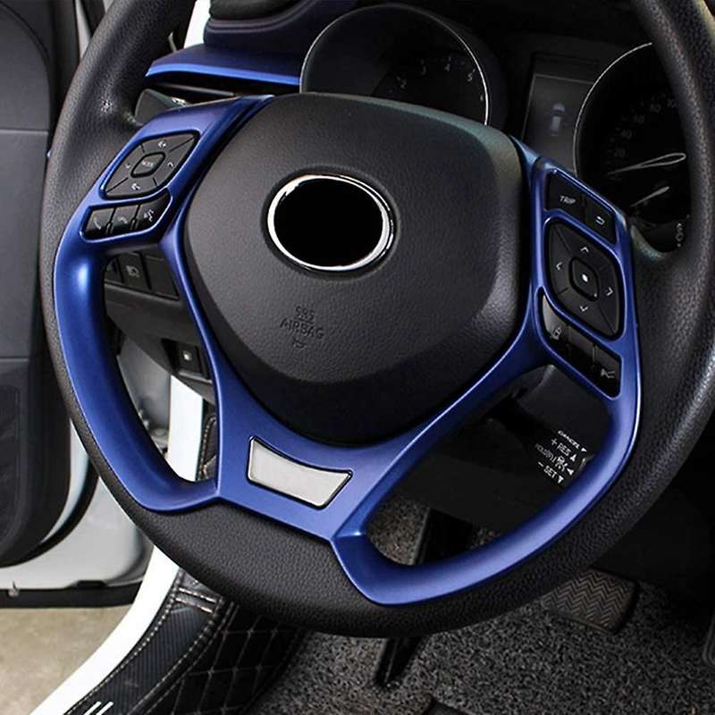 Car Carbon Fiber Styling Steering Wheel Cover Trim Interior Button Decoration for 2016-2019