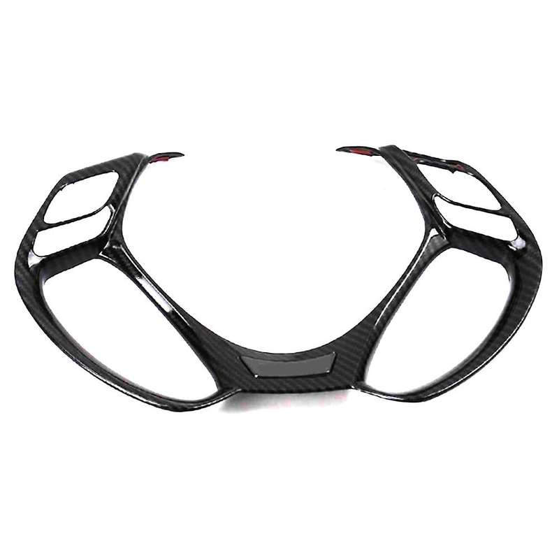 Car Carbon Fiber Styling Steering Wheel Cover Trim Interior Button Decoration for 2016-2019