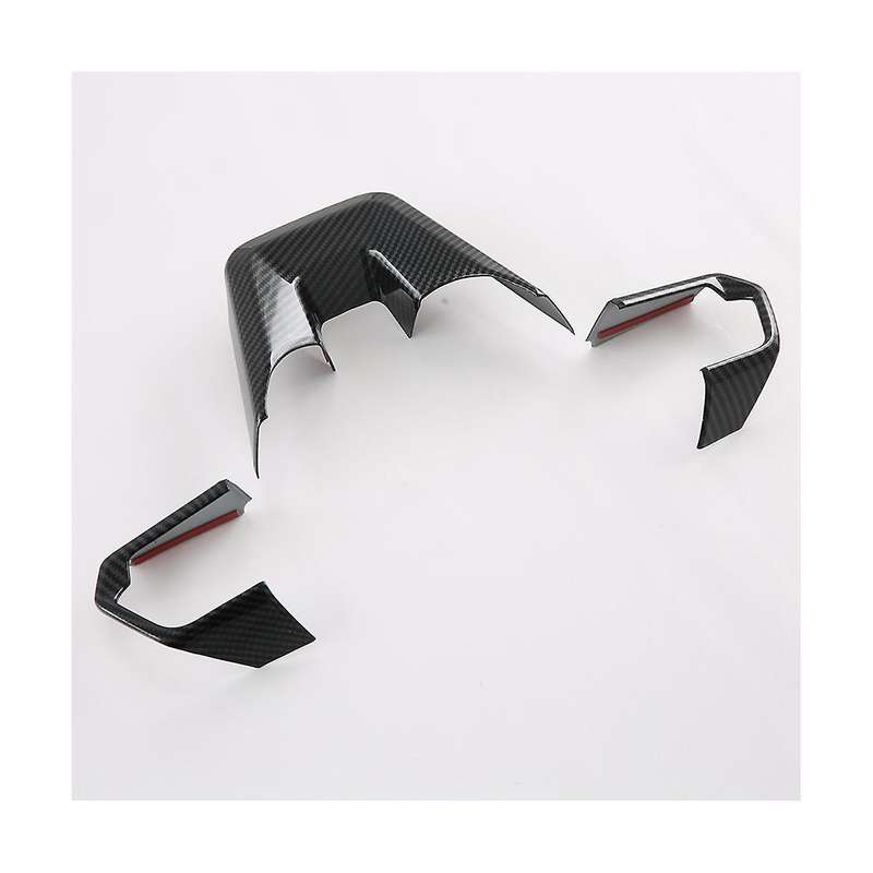 Car Carbon Fiber Style Steering Wheel Switch Button Frame Cover Trim for Land Cruiser LC300 2022 20