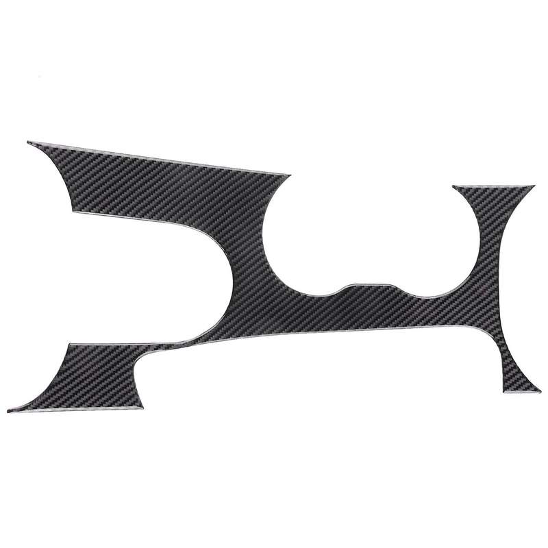 Car Carbon Fiber Transmission Water Cup Holder Decoration Sticker Cover,Inner Gearbox Cover, for 201