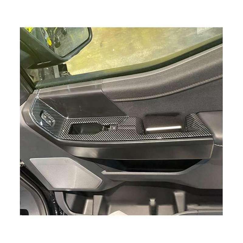 Car Carbon Fiber Window Glass Lift Button Trim Switch Cover Door Armrest Panel Sticker for 2021 202