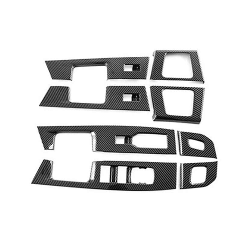 Car Carbon Fiber Window Glass Lift Button Trim Switch Cover Door Armrest Panel Sticker for 2021 202