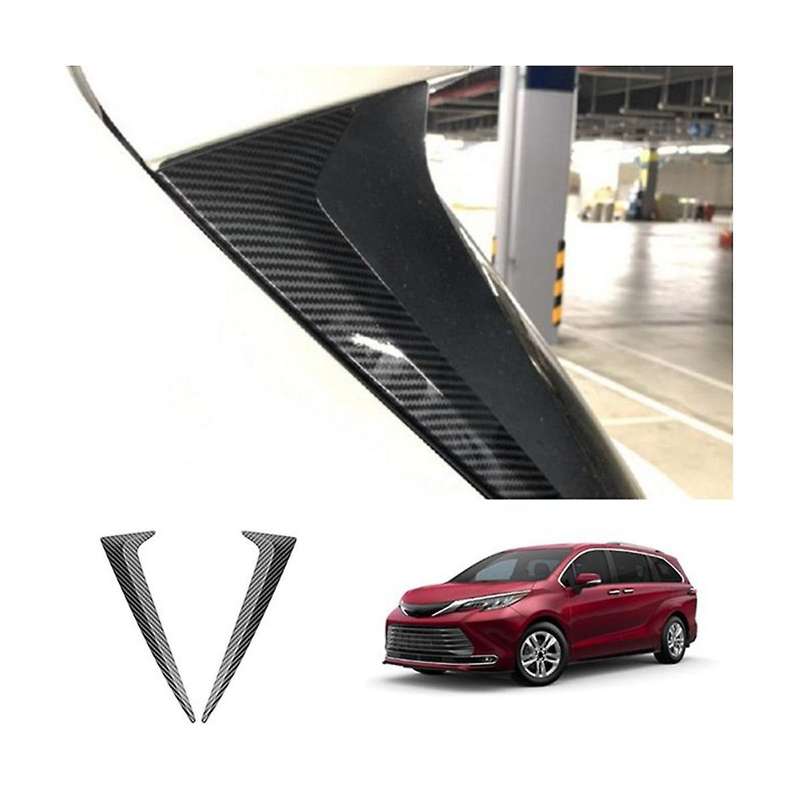 Car Carbon Fiber Vertical Rear Window Side Spoiler Wing for Sienna 2020-2022 Rear Window Mirror Tai