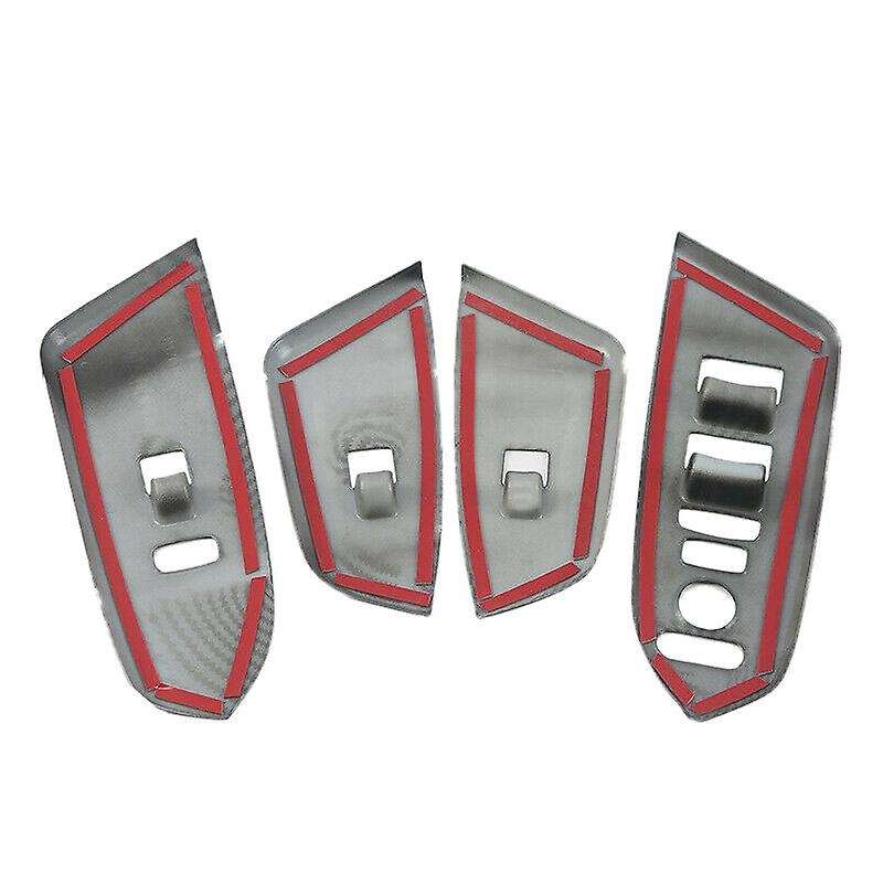 Car Carbon Fiber Window Glass Switch Inner Door Armrest Cover Trim for -V 2017 2018 2019