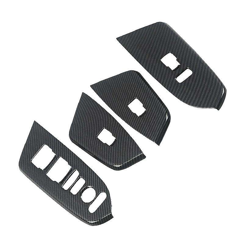 Car Carbon Fiber Window Glass Switch Inner Door Armrest Cover Trim for -V 2017 2018 2019