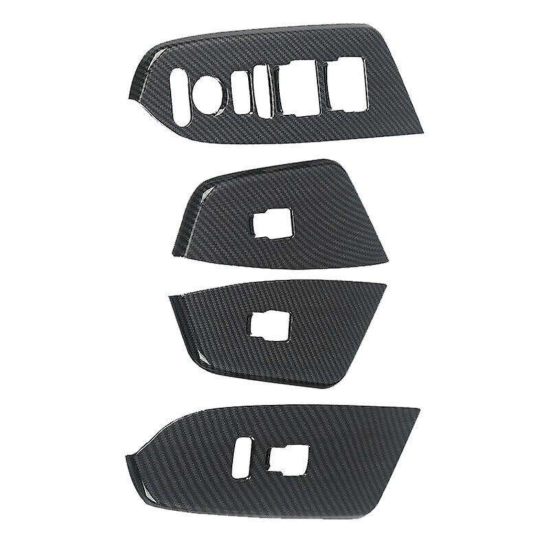 Car Carbon Fiber Window Glass Switch Inner Door Armrest Cover Trim for -V 2017 2018 2019